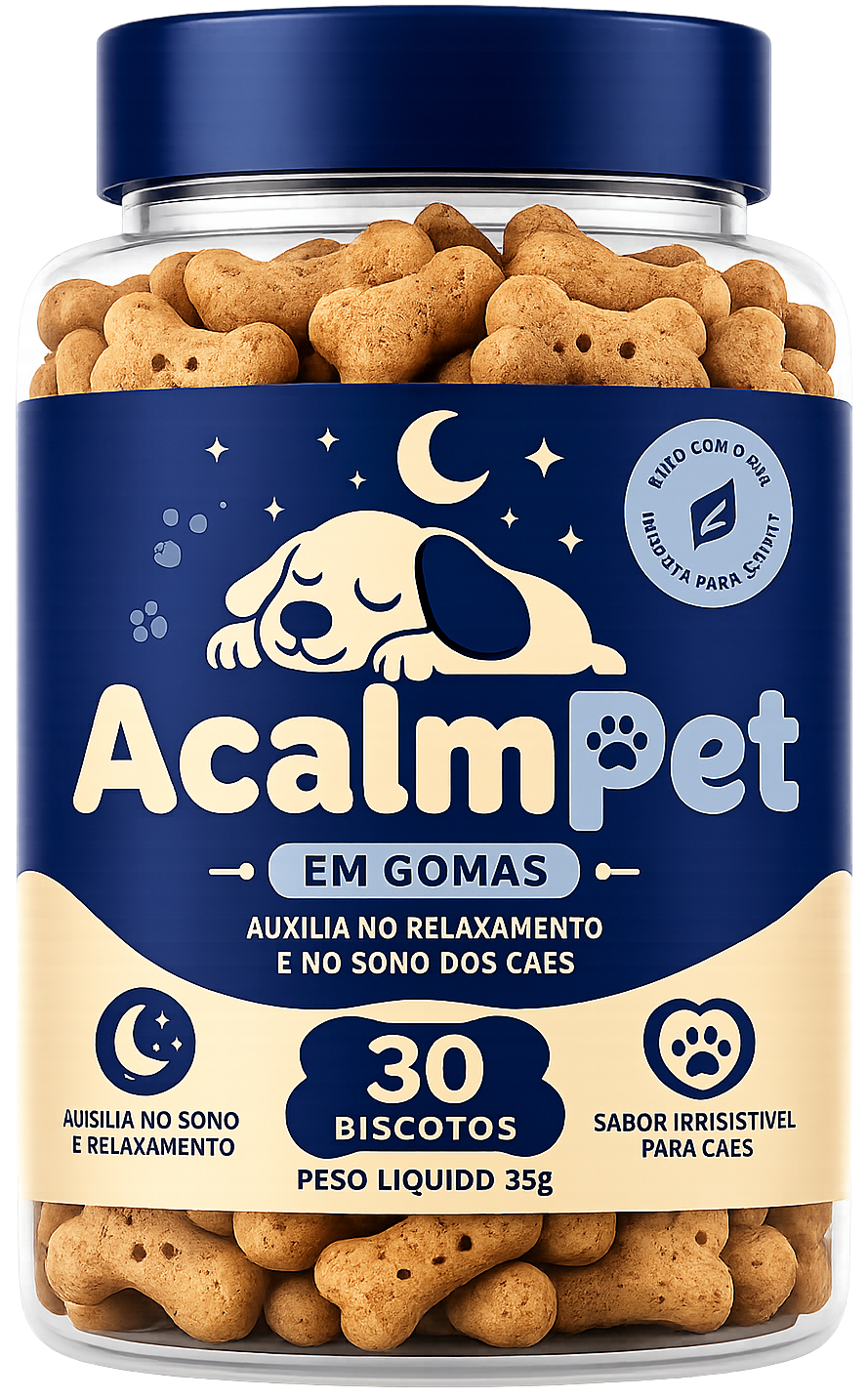 AcalmPet - Biscoitos de Melatonina para Cães