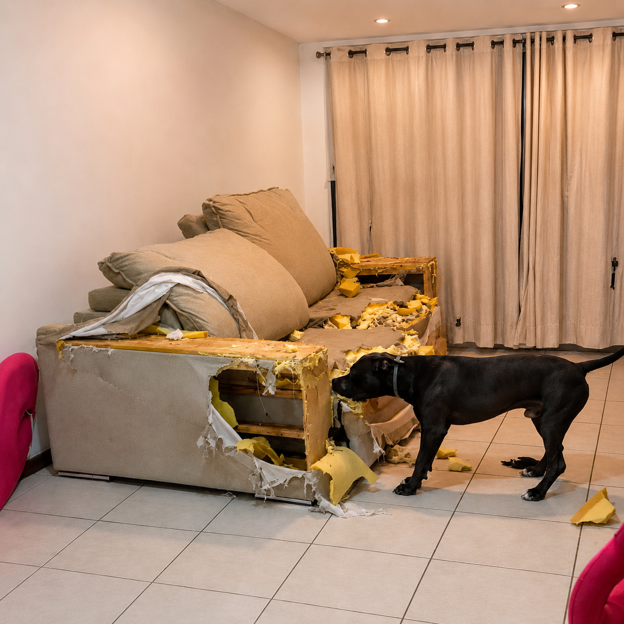 Cachorro demonstrando: Destrói a Casa